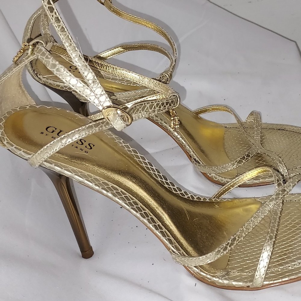 Guess Gold Dress Sandal Size 9 - 9½